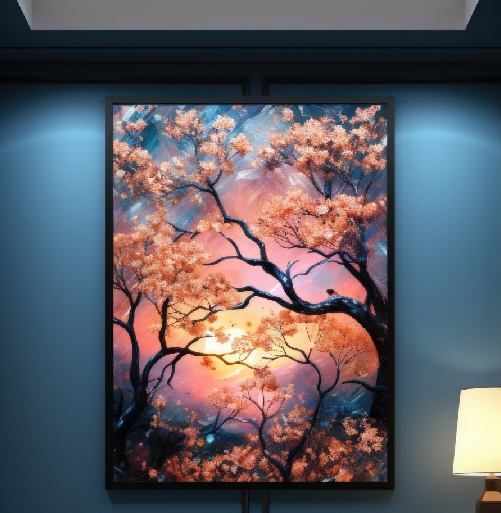 Blossom Sunset Landscape Print-Krystovallia